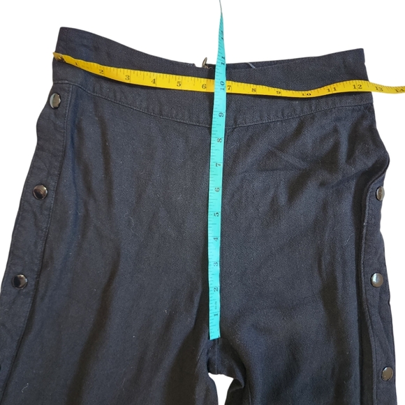 Aqua Women's Black Wide-Leg Snap Button Pants XS - Picture 7 of 8